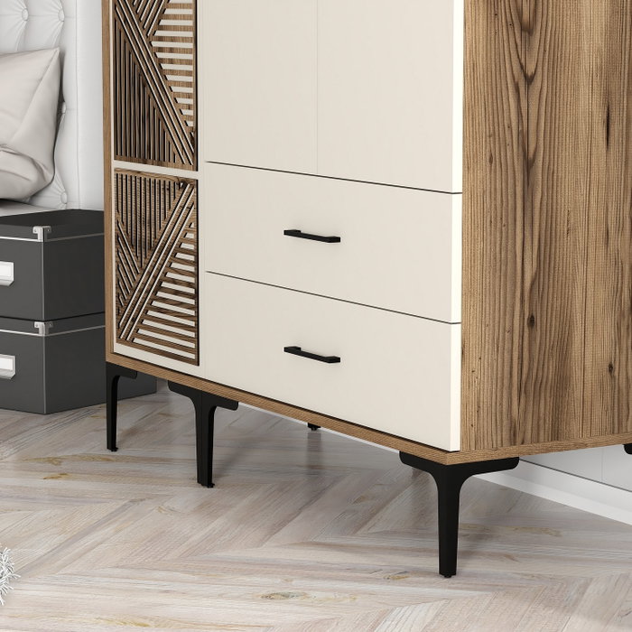 Hanah Home Kumsal PT - Walnut, Cream Hanah Home Kumsal PT - Walnut, Cream